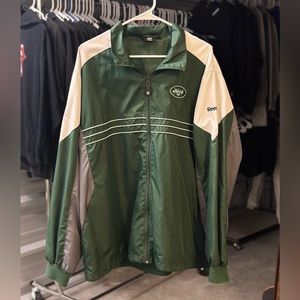 GREEN & WHITE JETS JACKET!